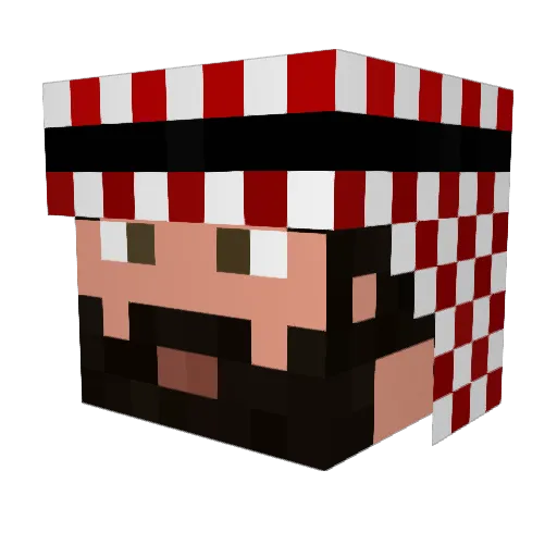 Nino6799 Minecraft avatar head, 3D render