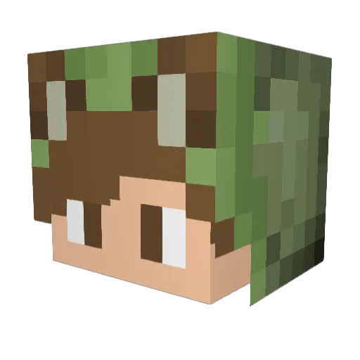 NinooCQ Minecraft avatar head, 3D render