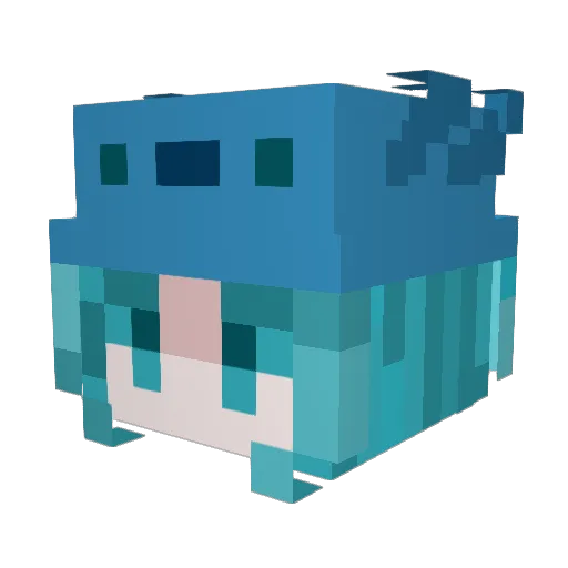 Ninoroni Minecraft avatar head, 3D render