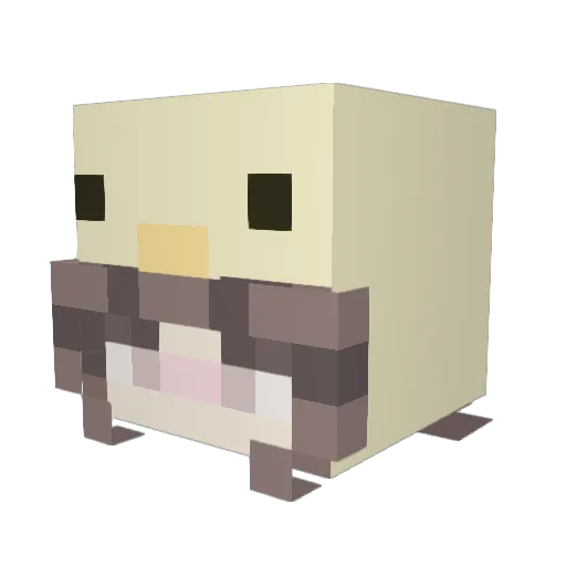 Ninosaaurio Minecraft avatar head, 3D render