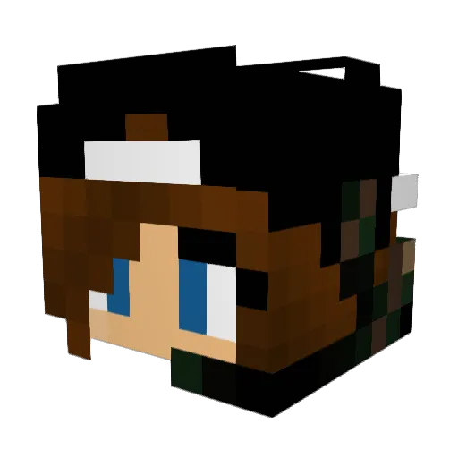 Ninoviaa Minecraft avatar head, 3D render