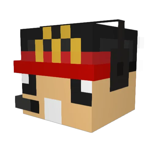 Ninoxzy Minecraft avatar head, 3D render