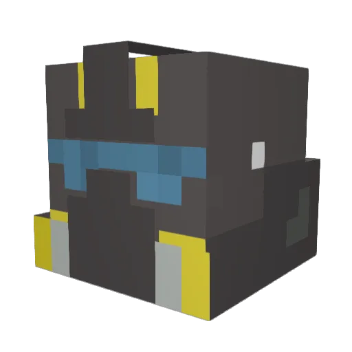 Ninquendo Minecraft avatar head, 3D render