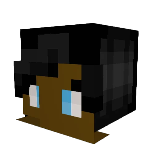 Nintakuu Minecraft avatar head, 3D render