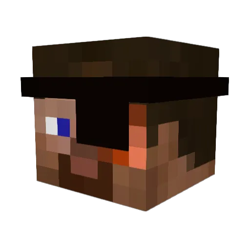 Nintch Minecraft avatar head, 3D render