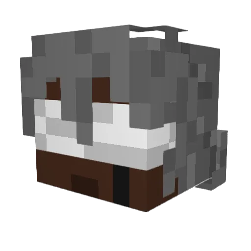 NintendoKirby64 Minecraft avatar head, 3D render