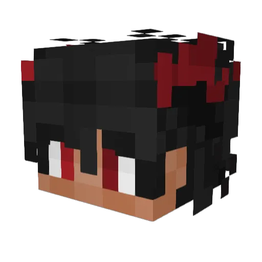 Nintty Minecraft avatar head, 3D render