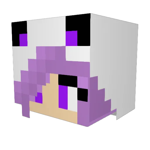 Ninuska19 Minecraft avatar head, 3D render