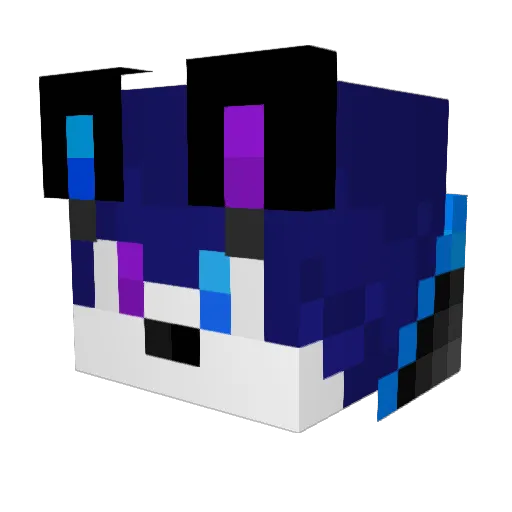Nio_Exe Minecraft avatar head, 3D render