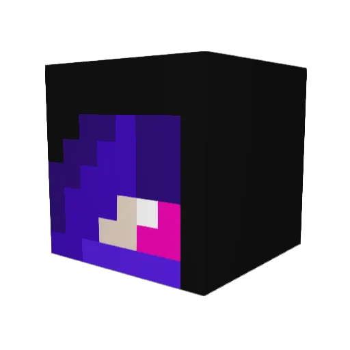 Nioba Minecraft avatar head, 3D render