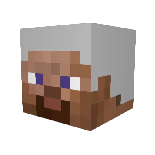Niobium Minecraft avatar head, 3D render