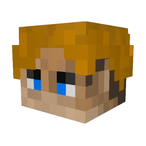 NiobiumOxide Minecraft avatar head, 3D render