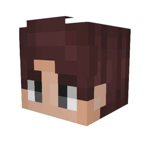 Niogel Minecraft avatar head, 3D render