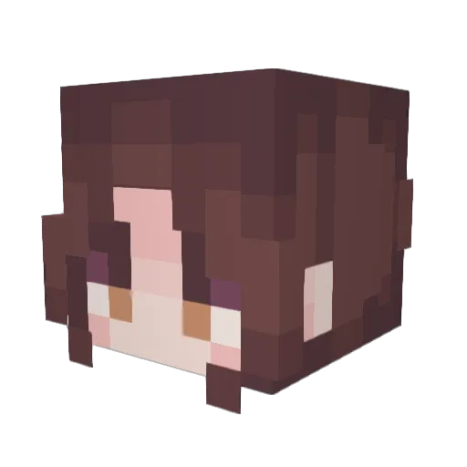Nioires Minecraft avatar head, 3D render