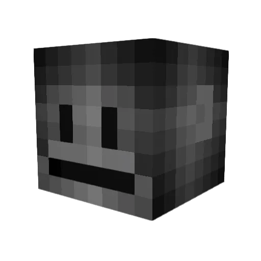 Niolu Minecraft avatar head, 3D render