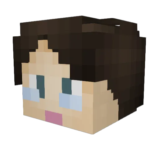Nionmis Minecraft avatar head, 3D render