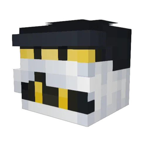Nionn Minecraft avatar head, 3D render