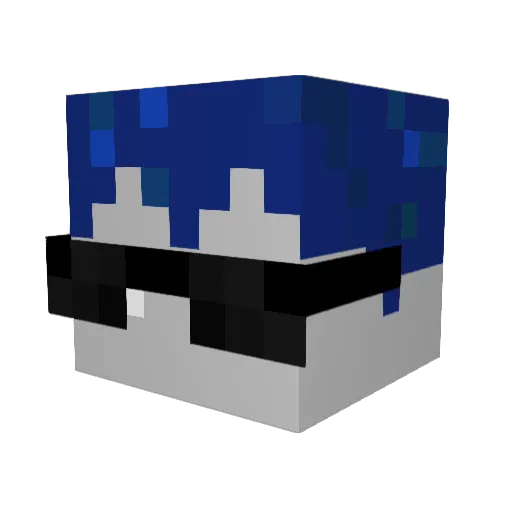 Niontix Minecraft avatar head, 3D render