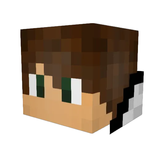 NiouNiou Minecraft avatar head, 3D render