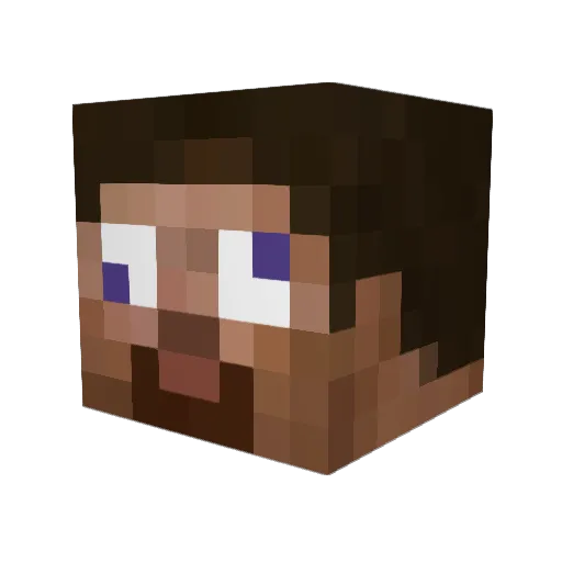 Nioub Minecraft avatar head, 3D render