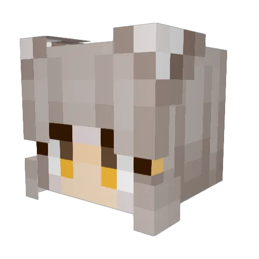 Niovan Minecraft avatar head, 3D render