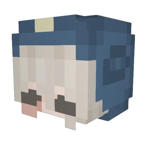Nioxus Minecraft avatar head, 3D render