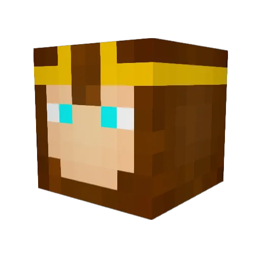 Nip117 Minecraft avatar head, 3D render