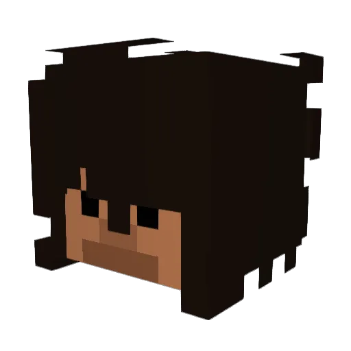 Nipey Minecraft avatar head, 3D render