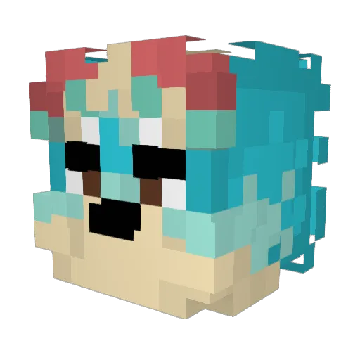 NiphoYote Minecraft avatar head, 3D render