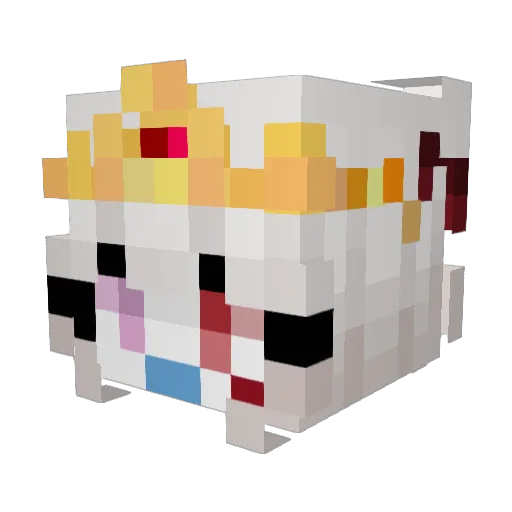 Nipoo_ Minecraft avatar head, 3D render