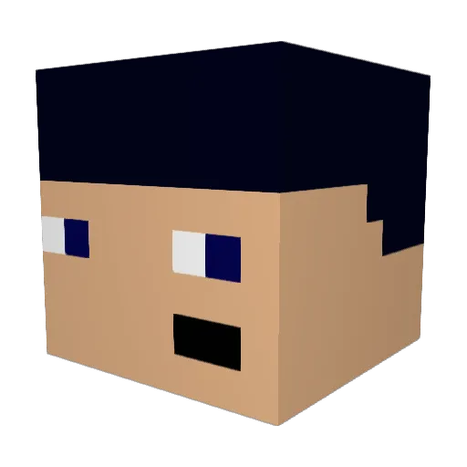 NippIeMan22 Minecraft avatar head, 3D render