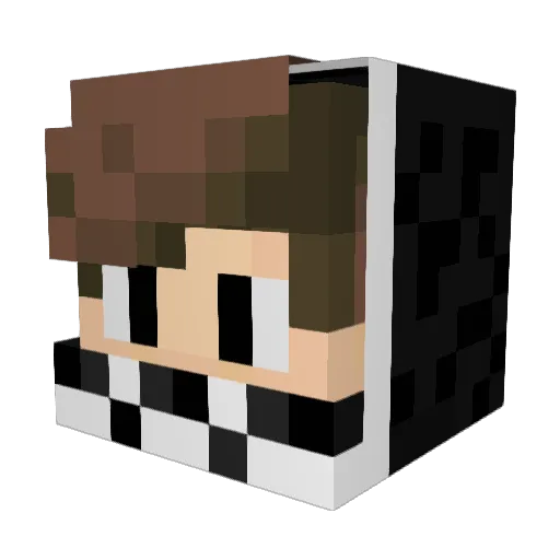 Nippe_Norsu Minecraft avatar head, 3D render