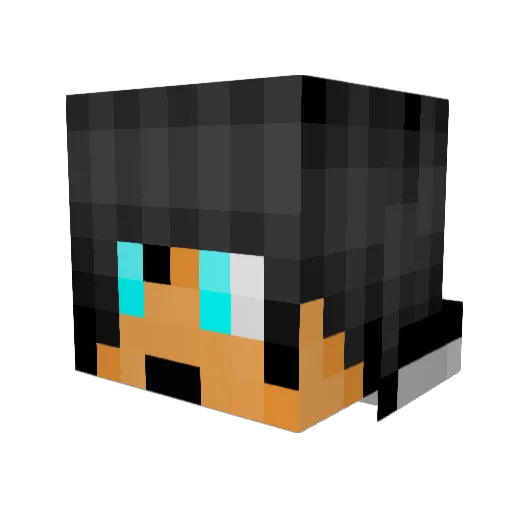 NippleWizard Minecraft avatar head, 3D render