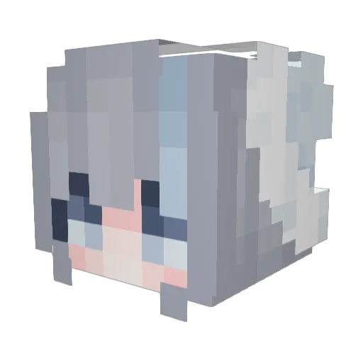 NippyAngel Minecraft avatar head, 3D render