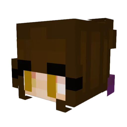 NippyGirl Minecraft avatar head, 3D render