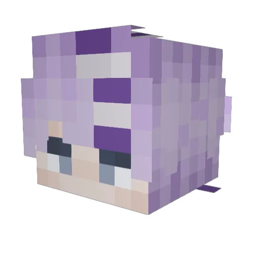 Niq0_ Minecraft avatar head, 3D render