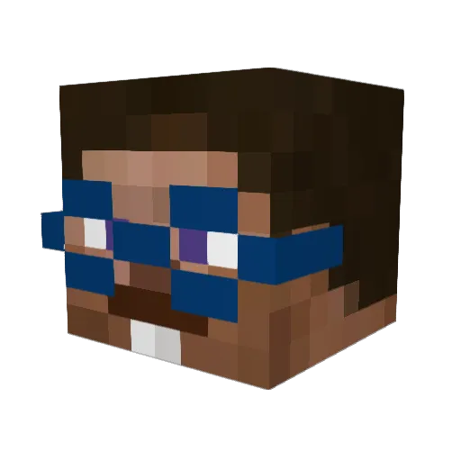 Niqhtstyle Minecraft avatar head, 3D render