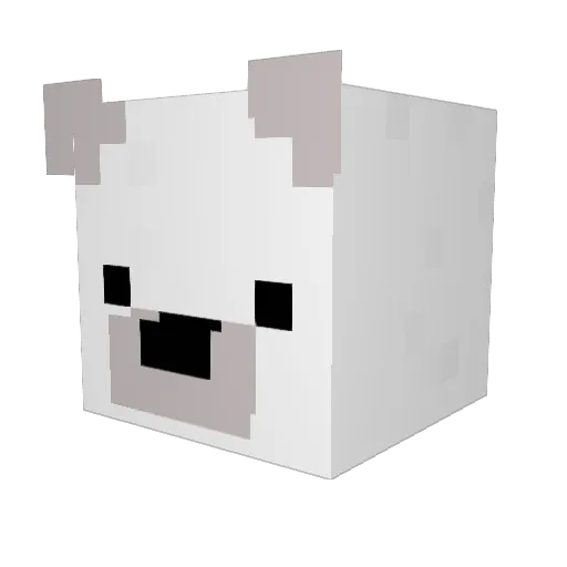 Niqmul Minecraft avatar head, 3D render