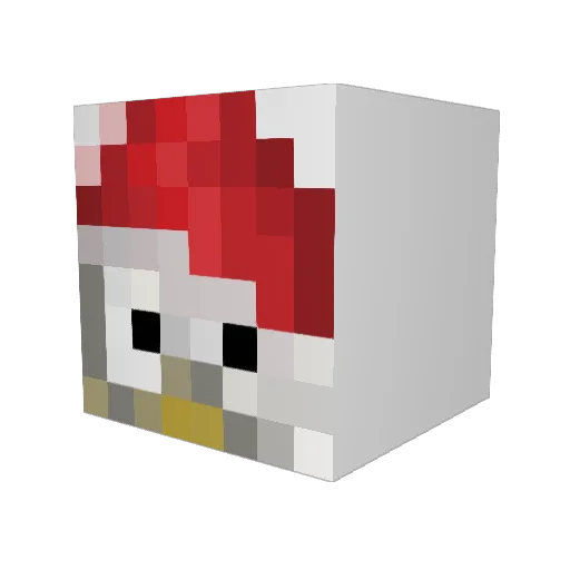 Niqqa1 Minecraft avatar head, 3D render