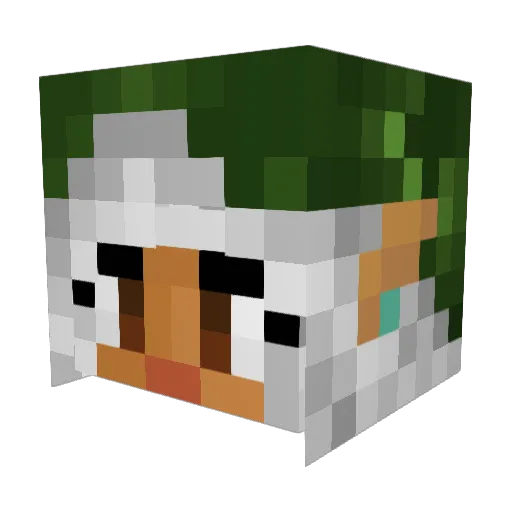 Nique_7 Minecraft avatar head, 3D render