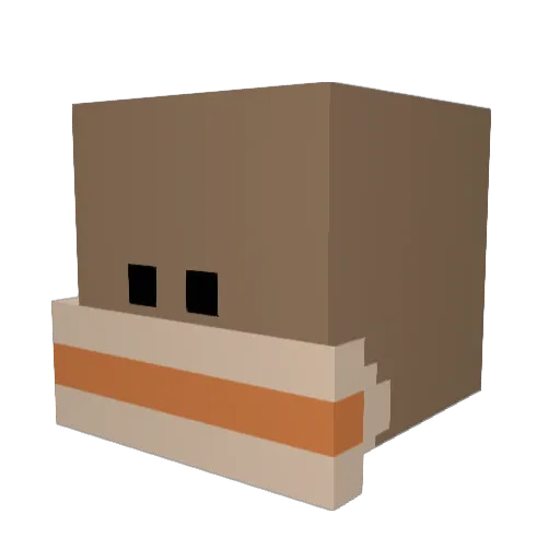Niquiemeu Minecraft avatar head, 3D render