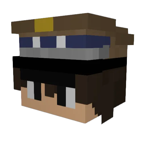 NirPL Minecraft avatar head, 3D render
