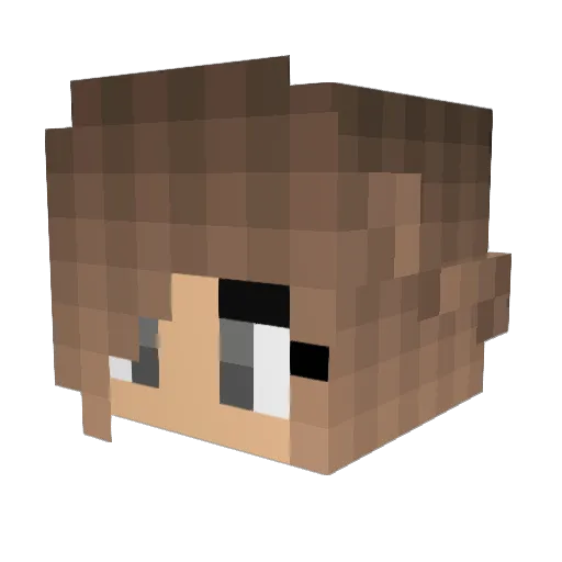 Nira211 Minecraft avatar head, 3D render