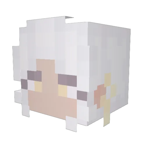Niraexy Minecraft avatar head, 3D render