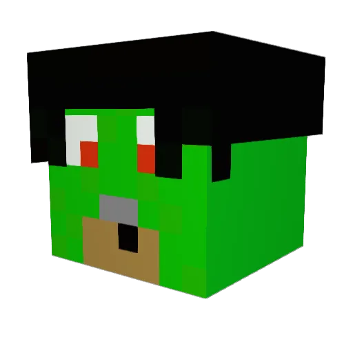 Nirbush Minecraft avatar head, 3D render
