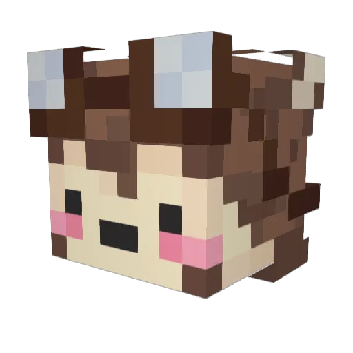 Nirhona Minecraft avatar head, 3D render