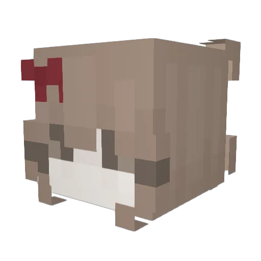 Nirly Minecraft avatar head, 3D render