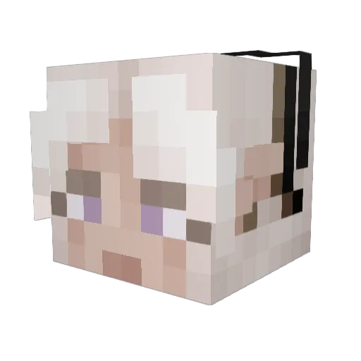 Nirnro0t Minecraft avatar head, 3D render