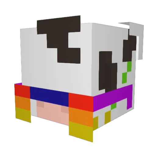 Nirogami Minecraft avatar head, 3D render
