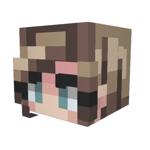 Nirooooo Minecraft avatar head, 3D render